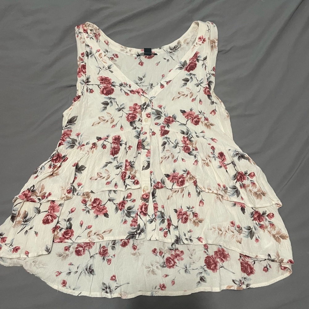 floral blouse tank top